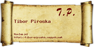 Tibor Piroska névjegykártya